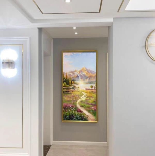 手繪油畫高級歐式風景聚寶盆裝飾畫設計師推薦送禮自用 手繪油畫高級歐式風景聚寶盆裝飾畫設計師推薦送禮自用