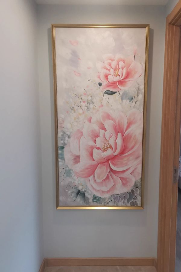 手繪油畫高訂款牡丹花花開富貴藝術掛畫裝飾畫買畫首選 