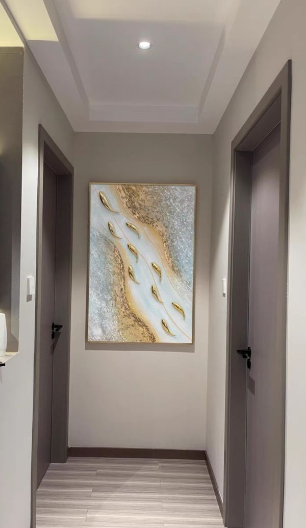 獨家販售手繪油畫厚油肌理立體九如魚裝飾畫藝術掛畫設計師推薦 獨家販售手繪油畫厚油肌理立體九如魚裝飾畫藝術掛畫設計師推薦