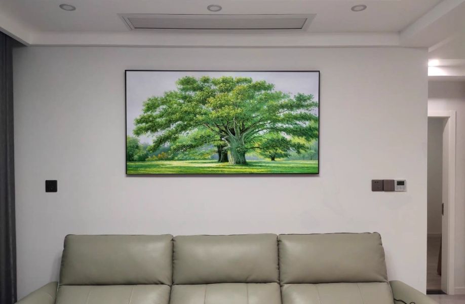 手繪油畫森林綠色大樹清新療癒裝飾畫藝術掛畫客廳沙發牆買畫首選 掛畫, 油畫, 開運招財, 客廳掛畫, 招財, 開運, 風水畫, 山水畫, 招財聚寶盆, 玄關畫, 買畫