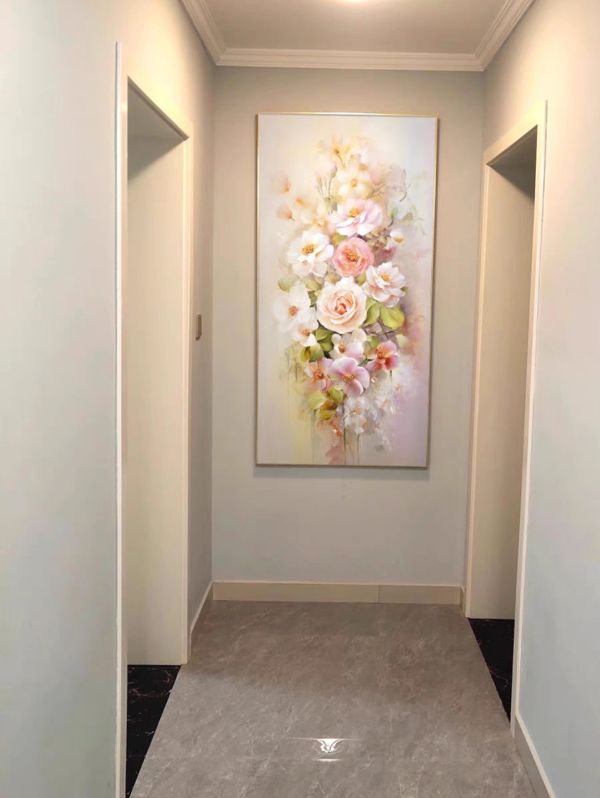 手繪油畫典雅氣質花卉玄關客廳藝術掛畫四十年畫廊老店經營品質保證 掛畫, 油畫, 開運招財, 客廳掛畫, 招財, 開運, 風水畫, 山水畫,買畫,花畫,新麗畫廊
