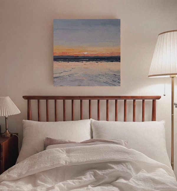 手繪油畫海上日出藝術掛畫現代裝潢必備裝飾畫 手繪油畫海上日出藝術掛畫現代裝潢必備裝飾畫