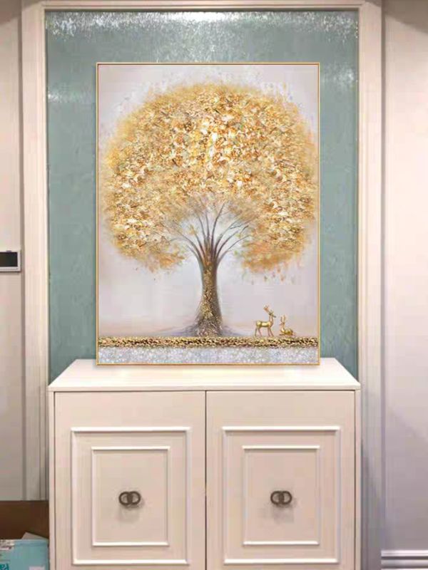 手繪油畫高訂款招財黃金財鹿財位必備裝飾畫藝術掛畫買畫首選 手繪油畫高訂款招財黃金財鹿財位必備裝飾畫藝術掛畫買畫首選