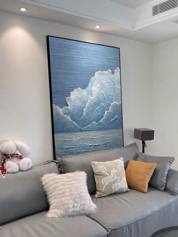 手繪油畫立體厚油無盡大海裝飾畫藝術掛畫落地畫設計師最愛 手繪油畫立體厚油無盡大海裝飾畫藝術掛畫落地畫設計師最愛