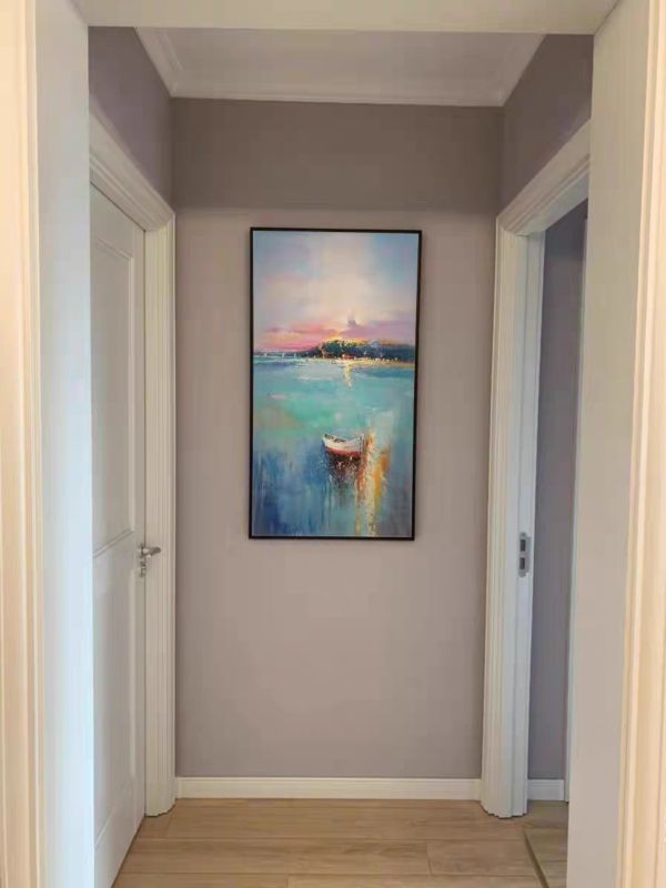 手繪油畫歐式海上風景裝飾畫客廳玄關藝術掛畫 手繪油畫歐式海上風景裝飾畫客廳玄關藝術掛畫