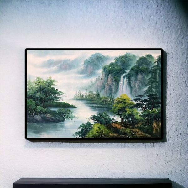 手繪油畫高檔細緻山水畫辦公室沙發牆買畫首選 手繪油畫高檔細緻山水畫辦公室沙發牆買畫首選