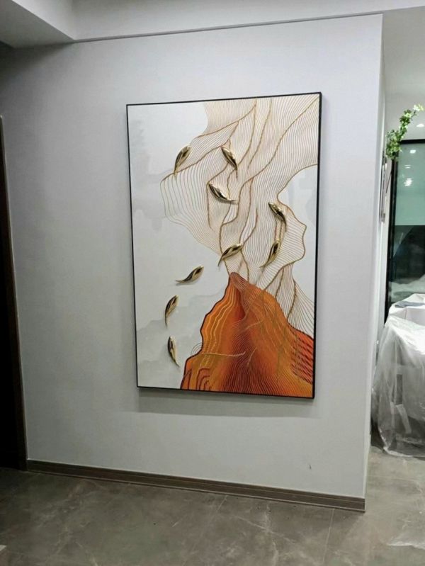 獨家手繪油畫立體金魚聚財九魚圖事業順運風水師推薦玄關客廳財位掛畫 客廳風水, 開運招財樹, 油畫 花, 九如, 圓形畫,九魚圖,油畫,桃園買畫,台北買畫,新麗畫廊