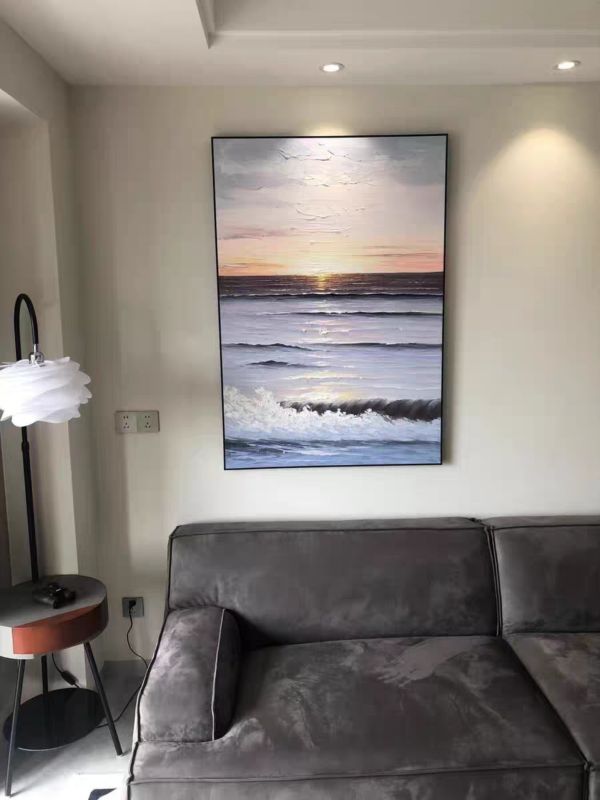 手繪油畫無敵海景唯美晨曦裝飾畫玄關沙發牆買畫首選 手繪油畫無敵海景晨曦裝飾畫玄關沙發牆買畫首選