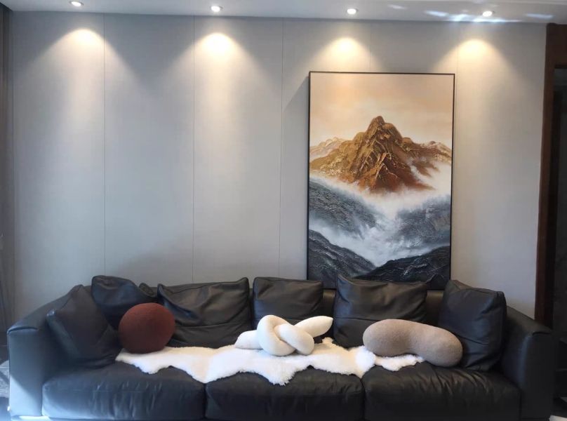 手繪油畫現代金山靠山設計感裝潢必備軟裝沙發牆裝飾畫 手繪油畫現代靠山圖設計感裝潢必備軟裝沙發牆裝飾畫