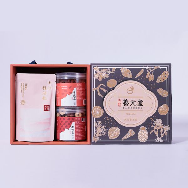 中秋臻藏禮盒(中款C) 送禮,中秋節,健康,養生,漢方,心意,四物飲,養顏美容,草本,保養,紅棗脆片,補氣,養氣,果乾,天然,枸杞乾,泡茶,煲湯