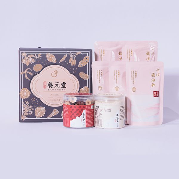 中秋臻藏禮盒(中款B) 送禮,中秋節,健康,養生,漢方,心意,四物飲,養顏美容,草本,保養,杏仁粉,補氣,養氣,紅棗脆片,果乾,天然