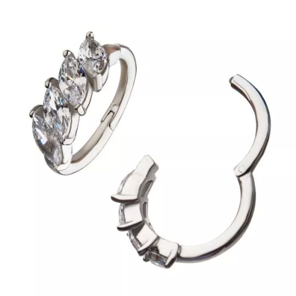 14K-傾斜梨鑽環 40en歐美耳飾,歐美耳環,14K耳環,不過敏耳環,歐美風格,14k純金,輕奢耳飾