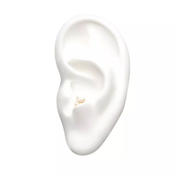 14K-四辦小花 40en歐美耳飾,歐美耳環,14K耳環,不過敏耳環,歐美風格,14k純金,輕奢耳飾