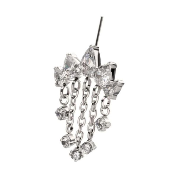 Ti-直立式華麗隱藏環 40en歐美耳飾,歐美耳環,14K耳環,不過敏耳環,歐美風格,14k純金,輕奢耳飾,鈦金屬,鈦合金