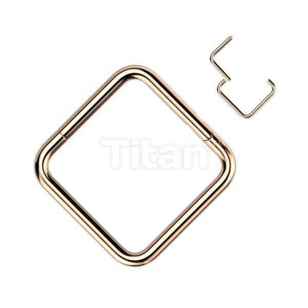 24K PVD-玫瑰金正方形 40en歐美耳飾,歐美耳環,14K耳環,不過敏耳環,歐美風格,14k純金,輕奢耳飾,鈦金屬,鈦合金