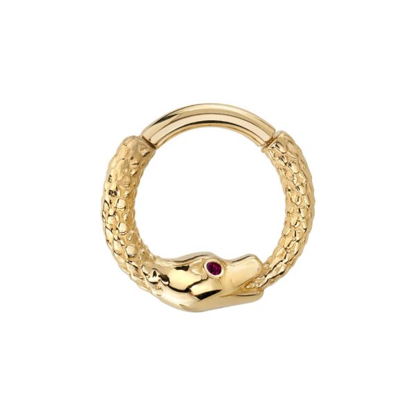 BVLA - 鑲鑽雙面蛇環 40en歐美耳飾,歐美耳環,14K耳環,不過敏耳環,歐美風格,14k純金,輕奢耳飾,鈦金屬,鈦合金