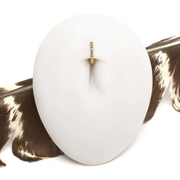 24K PVD-橢圓滿鑽肚環 40en歐美耳飾,歐美耳環,14K耳環,不過敏耳環,歐美風格,14k純金,輕奢耳飾,鈦金屬,鈦合金