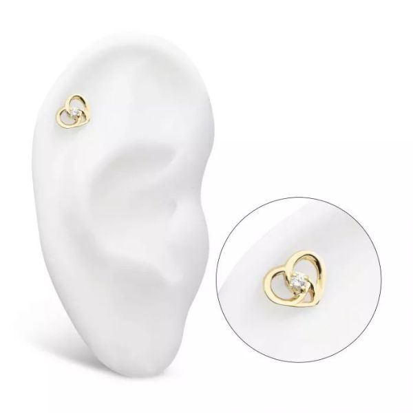 14K-扭結愛心 40en歐美耳飾,歐美耳環,14K耳環,不過敏耳環,歐美風格,14k純金,輕奢耳飾