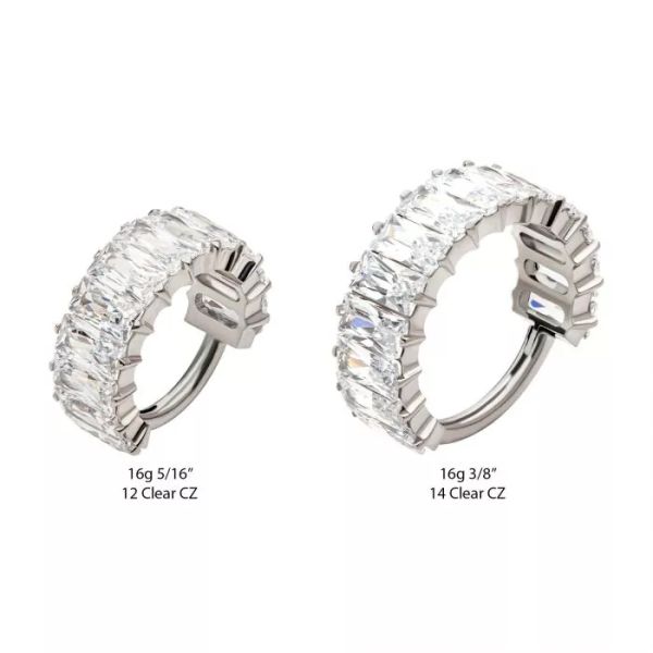 Ti-閃耀方鑽環 40en歐美耳飾,歐美耳環,14K耳環,不過敏耳環,歐美風格,24k純金,輕奢耳飾,實驗室培育鑽