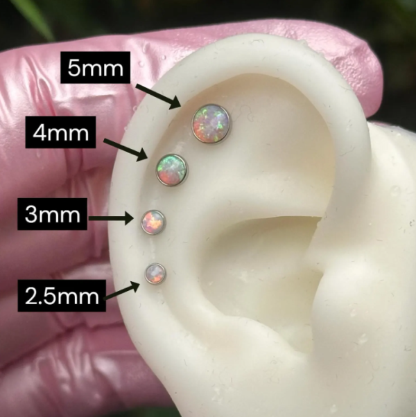 Junipurr-鈦合金蛋白石 40en歐美耳飾,歐美耳環,14K耳環,不過敏耳環,歐美風格,19k純金,輕奢耳飾,實驗室培育鑽