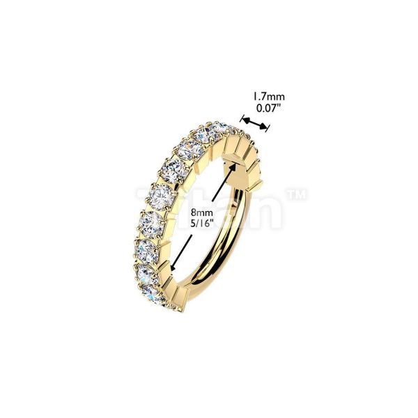 24K PVD-莫桑滿鑽環 40en歐美耳飾,歐美耳環,14K耳環,不過敏耳環,歐美風格,14k純金,輕奢耳飾,鈦金屬,鈦合金