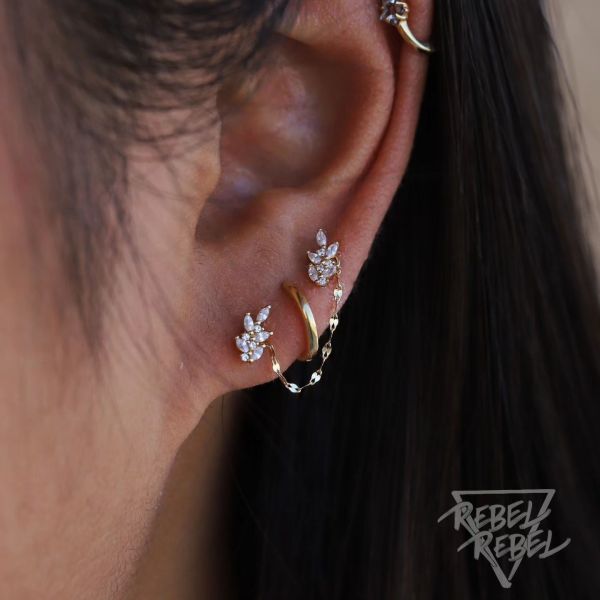 BD-黃金細鏈 40en歐美耳飾,歐美耳環,14K耳環,不過敏耳環,歐美風格,14k純金,輕奢耳飾,鈦金屬,鈦合金