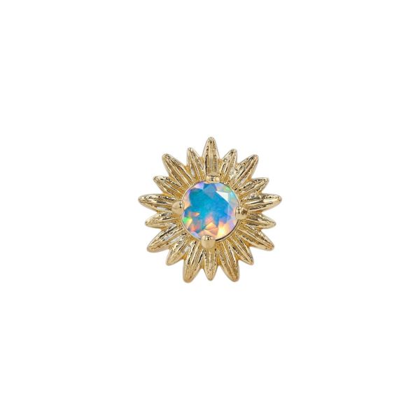 Anatometal-18K鑲鑽太陽 40en歐美耳飾,歐美耳環,14K耳環,不過敏耳環,歐美風格,19k純金,輕奢耳飾,實驗室培育鑽