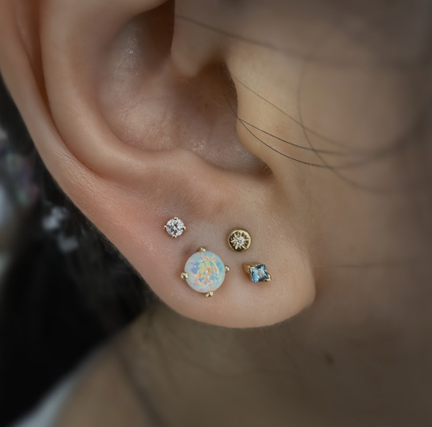 BD-小圓麵包 40en歐美耳飾,歐美耳環,14K耳環,不過敏耳環,歐美風格,14k純金,輕奢耳飾,鈦金屬,鈦合金