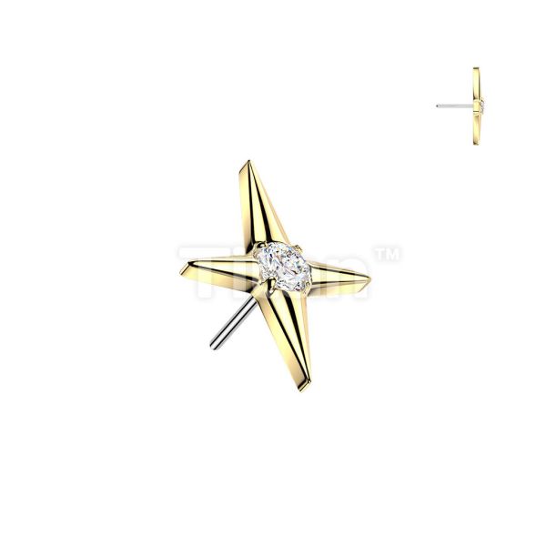 24K PVD-鑲鑽十字 40en歐美耳飾,歐美耳環,14K耳環,不過敏耳環,歐美風格,14k純金,輕奢耳飾,鈦金屬,鈦合金