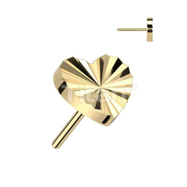 24K PVD-放射愛心 40en歐美耳飾,歐美耳環,14K耳環,不過敏耳環,歐美風格,14k純金,輕奢耳飾,鈦金屬,鈦合金