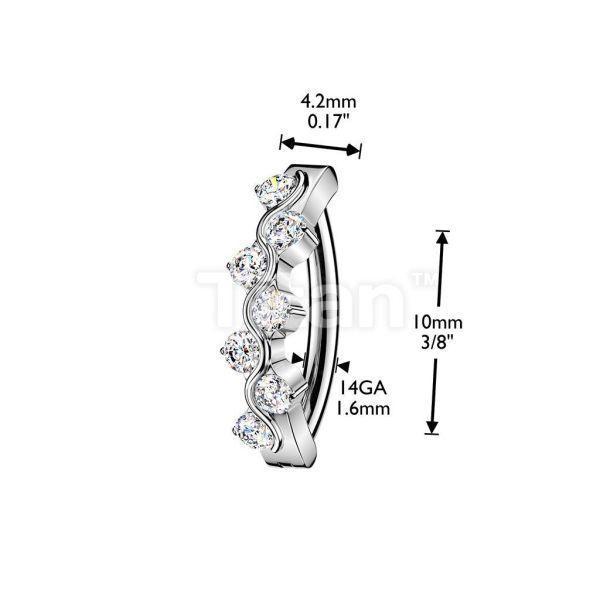 Ti-弧面交錯鑽肚環 40en歐美耳飾,歐美耳環,14K耳環,不過敏耳環,歐美風格,14k純金,輕奢耳飾,鈦金屬,鈦合金