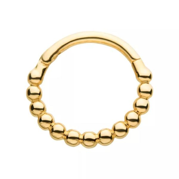 14k-金珠之環 40en歐美耳飾,歐美耳環,14K耳環,不過敏耳環,歐美風格,14k純金,輕奢耳飾