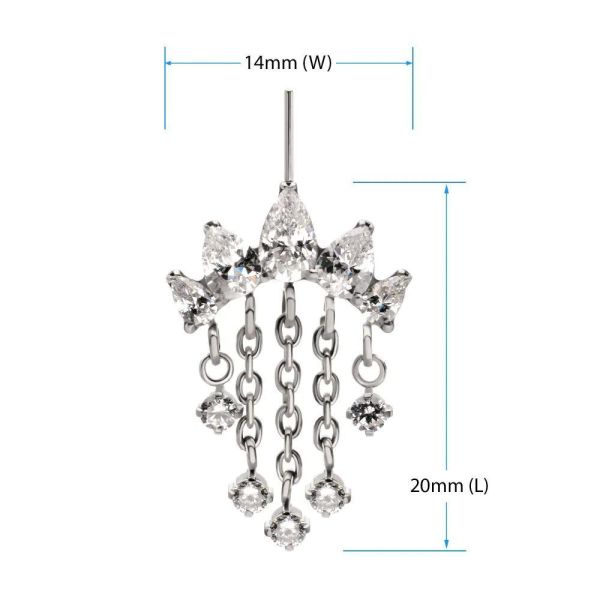 Ti-直立式華麗隱藏環 40en歐美耳飾,歐美耳環,14K耳環,不過敏耳環,歐美風格,14k純金,輕奢耳飾,鈦金屬,鈦合金