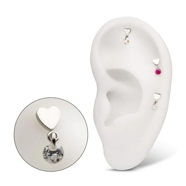 Platinum PVD-愛心掛墜 40en歐美耳飾,歐美耳環,14K耳環,不過敏耳環,歐美風格,14k純金,輕奢耳飾,鈦金屬,鈦合金