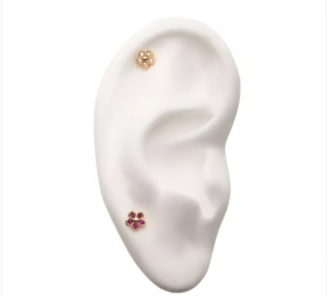 14K-五瓣花 40en歐美耳飾,歐美耳環,14K耳環,不過敏耳環,歐美風格,14k純金,輕奢耳飾