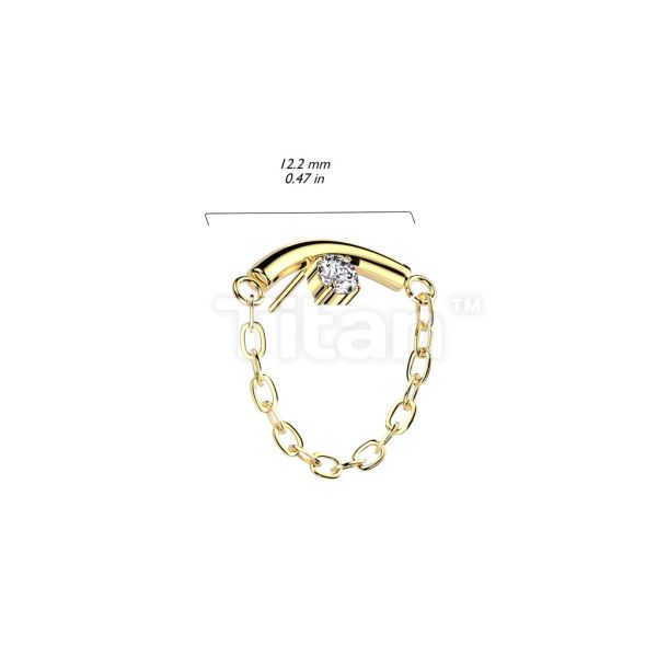24K PVD-單鑽特殊隱藏環 40en歐美耳飾,歐美耳環,14K耳環,不過敏耳環,歐美風格,14k純金,輕奢耳飾,鈦金屬,鈦合金