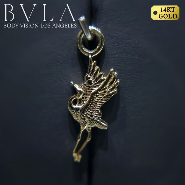 BVLA - 舞鶴掛墜 40en歐美耳飾,歐美耳環,14K耳環,不過敏耳環,歐美風格,14k純金,輕奢耳飾,鈦金屬,鈦合金