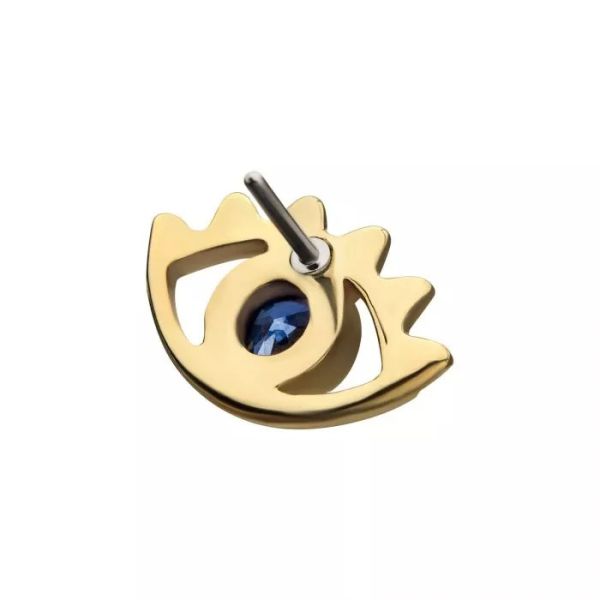 14K-藍鑽之眼 40en歐美耳飾,歐美耳環,14K耳環,不過敏耳環,歐美風格,14k純金,輕奢耳飾,實驗室培育鑽