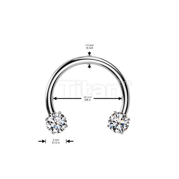 24K PVD-白鑽無螺馬蹄環 40en歐美耳飾,歐美耳環,14K耳環,不過敏耳環,歐美風格,14k純金,輕奢耳飾,鈦金屬,鈦合金
