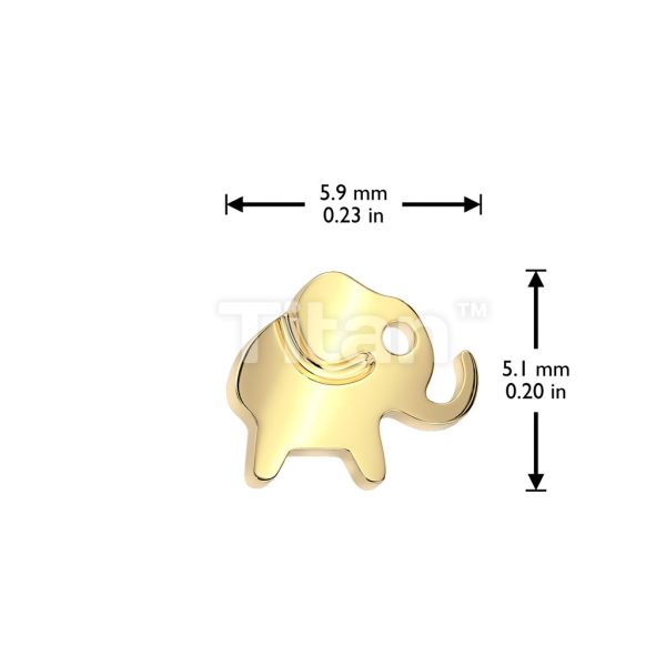 24K PVD-可愛小象 40en歐美耳飾,歐美耳環,14K耳環,不過敏耳環,歐美風格,14k純金,輕奢耳飾,鈦金屬,鈦合金