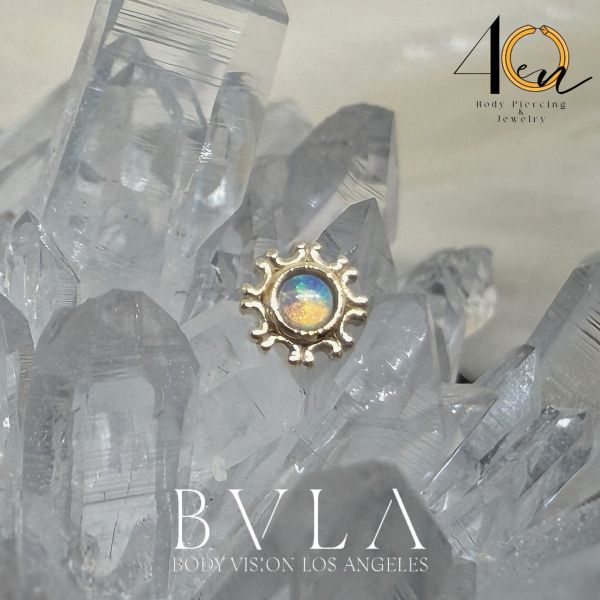 BVLA - 復古邊框蛋白石 40en歐美耳飾,歐美耳環,14K耳環,不過敏耳環,歐美風格,14k純金,輕奢耳飾,鈦金屬,鈦合金