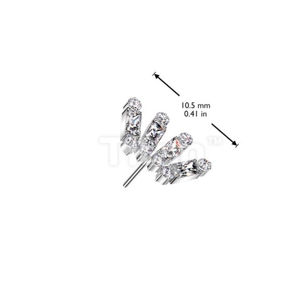 24K PVD-方鑽后冠 40en歐美耳飾,歐美耳環,14K耳環,不過敏耳環,歐美風格,14k純金,輕奢耳飾,鈦金屬,鈦合金