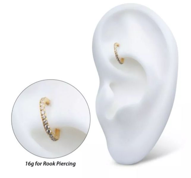 24K PVD-橢圓滿鑽單環 40en歐美耳飾,歐美耳環,14K耳環,不過敏耳環,歐美風格,18k純金,輕奢耳飾,實驗室培育鑽