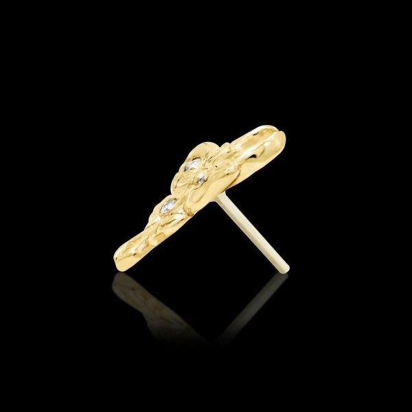 Junipurr-鑽之蛾 40en歐美耳飾,歐美耳環,14K耳環,不過敏耳環,歐美風格,19k純金,輕奢耳飾,實驗室培育鑽