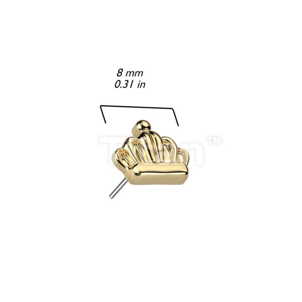 24K PVD-貴族之冠 40en歐美耳飾,歐美耳環,14K耳環,不過敏耳環,歐美風格,14k純金,輕奢耳飾,鈦金屬,鈦合金