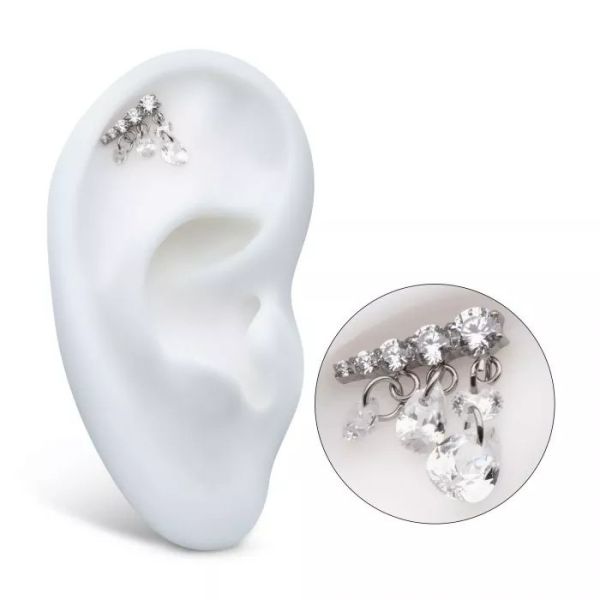 Ti-華麗瀑布 40en歐美耳飾,歐美耳環,14K耳環,不過敏耳環,歐美風格,14k純金,輕奢耳飾,鈦金屬,鈦合金