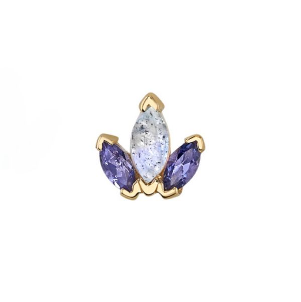 BVLA - 拼色三葉 40en歐美耳飾,歐美耳環,14K耳環,不過敏耳環,歐美風格,14k純金,輕奢耳飾,鈦金屬,鈦合金