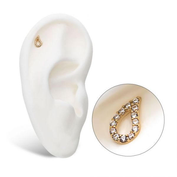 14K-淚滴 40en歐美耳飾,歐美耳環,14K耳環,不過敏耳環,歐美風格,14k純金,輕奢耳飾,實驗室培育鑽