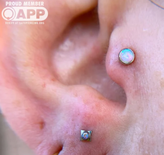 Junipurr-鈦合金蛋白石 40en歐美耳飾,歐美耳環,14K耳環,不過敏耳環,歐美風格,19k純金,輕奢耳飾,實驗室培育鑽