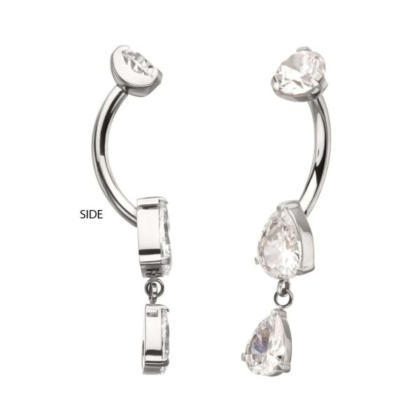 Ti-淚滴掛墜肚環 40en歐美耳飾,歐美耳環,14K耳環,不過敏耳環,歐美風格,39k純金,輕奢耳飾,實驗室培育鑽